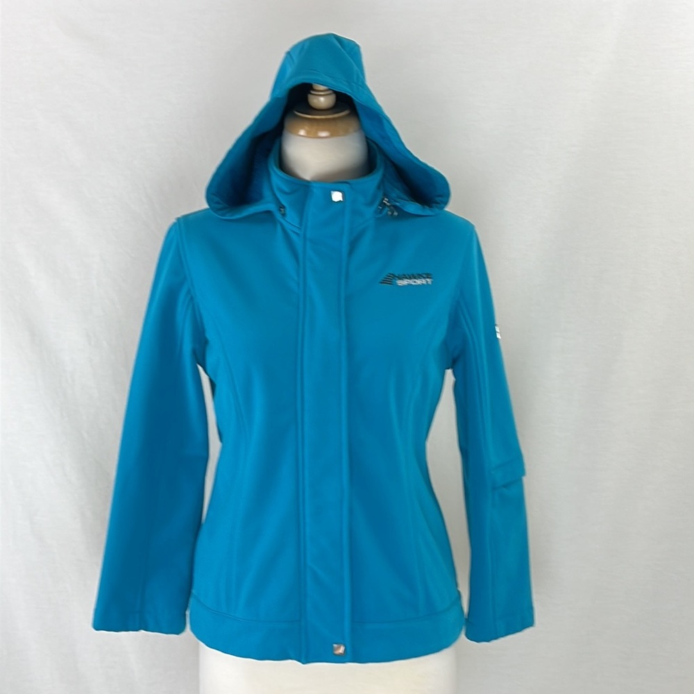 HAWKE & CO Rain Snow Cold Winter Lined Jacket Detachable Hood, Girls Size 10/12